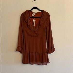 Ruffled Rust Dress